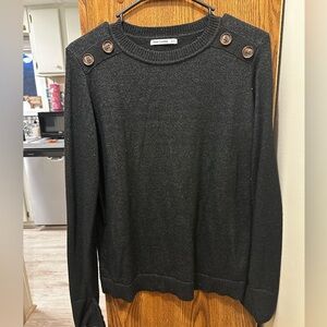 Pink Clover Black Crew Neck Sweater
